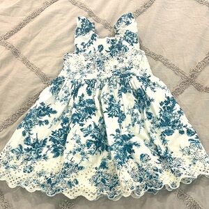 EUC Floral eyelet Gap x Love Shack Fancy dress